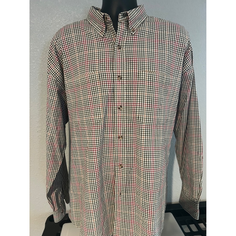 Specialty Collection Button Down Shirt Mens XL Multi Color‎ Gingham Excellent